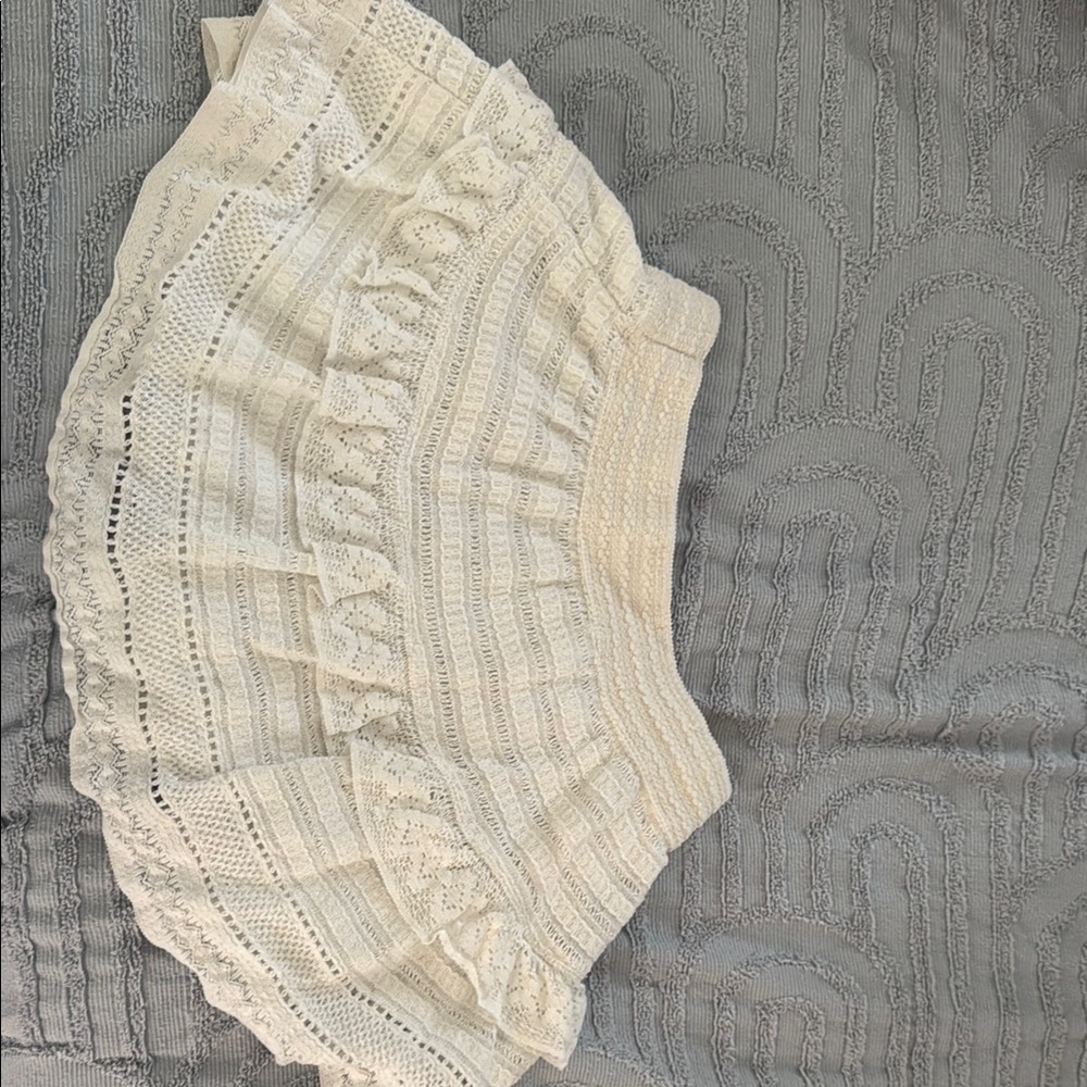 American Eagle Outfitters Cream Mini Skirt